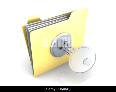 lock private isolated model design project concept plan draft graphic hardware illustration disc unlock business dealings deal Stock Photo