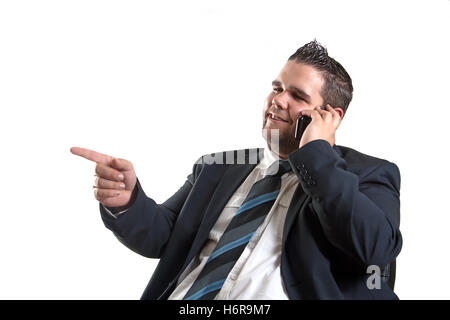 phone young businessman Stock Photo
