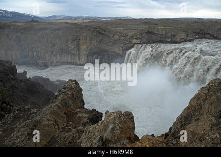 Aldeyjarfoss, central Iceland. Stock Photo