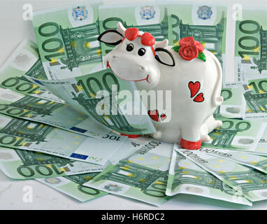 bank lending institution dollar dollars flower plant new coin usa america party celebration cow one chinese container box boxes Stock Photo