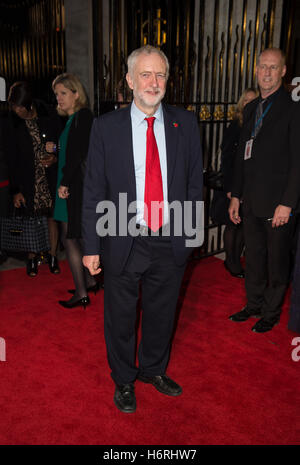 London, UK. 31st Oct, 2016. Jeremy Corbyn attends the Pride Of Britain awards at the Grosvenor House Hotel on October 31, 2016 in London, England. Stock Photo