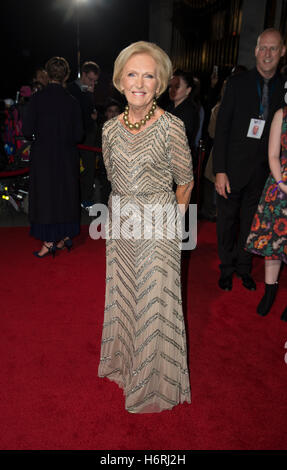 London, UK. 31st Oct, 2016. Mary Berry attend the Pride Of Britain awards at the Grosvenor House Hotel on October 31, 2016 in London, England. Credit:  Gary Mitchell/Alamy Live News Stock Photo