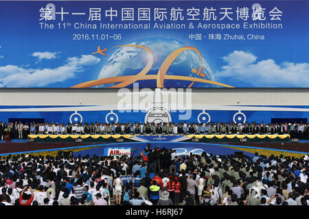 Zhuhai, China's Guangdong Province. 1st Nov, 2016. The 11th China International Aviation and Aerospace Exhibition opens in Zhuhai, south China's Guangdong Province, Nov. 1, 2016. Credit:  Liang Xu/Xinhua/Alamy Live News Stock Photo