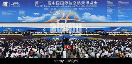 Zhuhai, China's Guangdong Province. 1st Nov, 2016. The 11th China International Aviation and Aerospace Exhibition opens in Zhuhai, south China's Guangdong Province, Nov. 1, 2016. Credit:  Liang Xu/Xinhua/Alamy Live News Stock Photo