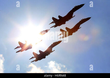 Zhuhai, China's Guangdong Province. 1st Nov, 2016. An aerobatic team from Russia perform at the 11th China International Aviation and Aerospace Exhibition in Zhuhai, south China's Guangdong Province, Nov. 1, 2016. Credit:  Li Gang/Xinhua/Alamy Live News Stock Photo