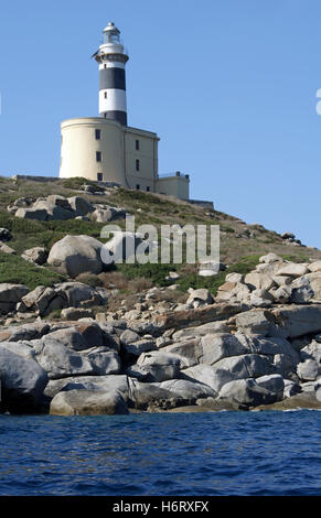 lighthouse on the cavoli - sardinia Stock Photo