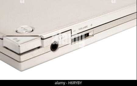 Close-up of the control in cd dvd player, with focus on volume Stock Photo