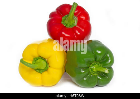 food aliment kitchen cuisine boil cooks boiling cooking vegetable paprika peppers red yellow vegetarian some several a few food Stock Photo