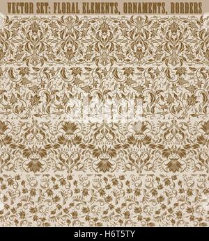 Horizontal elements decoration vector Stock Vector