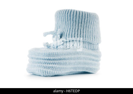 boot blue sport sports isolated fashion born colour new shoes small tiny little short baby foot feet gift gear clothes clothing Stock Photo