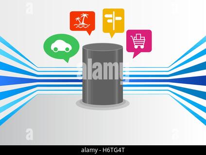 Control artificial intelligence via audio device for smart home with automatic voice recognition technology. Stock Vector