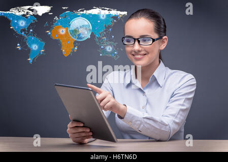 Social networks and online interactions concept Stock Photo