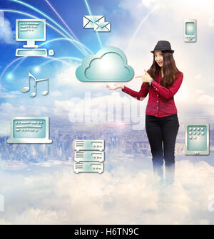 woman humans human beings people folk persons human human being laptop notebook computers computer laugh laughs laughing twit Stock Photo