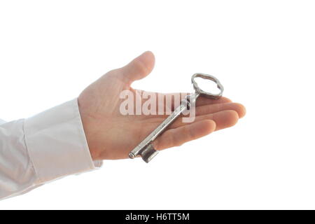 motion postponement moving movement house building office committal hand ring finger door blank european caucasian insurance Stock Photo