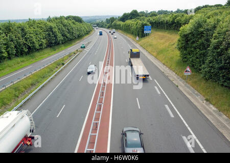 traffic transportation car automobile vehicle means of travel motor vehicle motorway highway sign signal traffic sign street Stock Photo