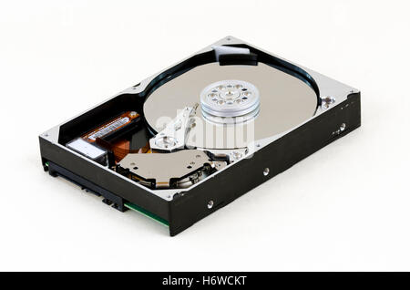 opened hard disk Stock Photo