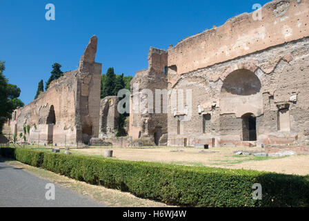 Ruins of the Baths of Caracalla, Rome, Italy, Europe Stock Photo