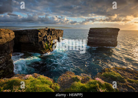 Evening at Dun Briste, Downpatrick Head, County Mayo, Ireland.