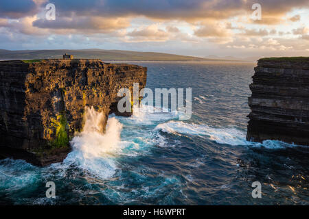 Evening at Dun Briste, Downpatrick Head, County Mayo, Ireland.