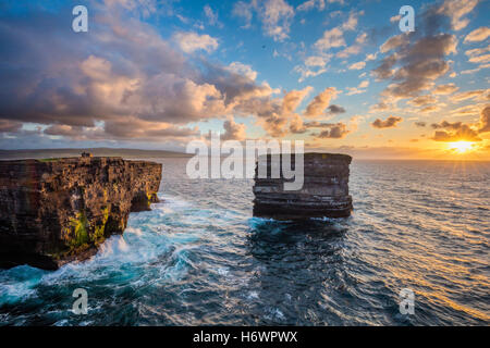 Evening at Dun Briste, Downpatrick Head, County Mayo, Ireland.