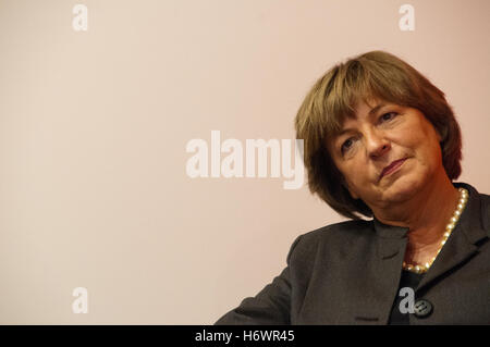 german politician Ulla Schmidt (SPD, minister of health, 2001-2009) at a discussion panel, Frankfurt Bookfair 2010 Stock Photo