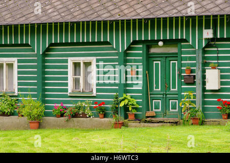 umgebindehaus - half-timbered house 05 Stock Photo