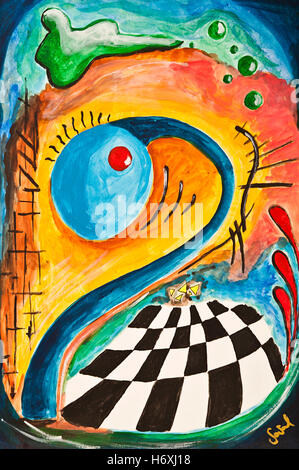 abstract painting by Valentino Sani - aka Saval Stock Photo