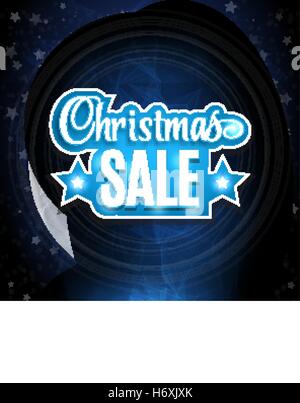 Frame with the words Christmas Sale. Background on , discounts, promotions in the winter. Vector illustration. Stock Vector