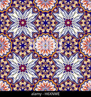 Seamless tile background, Arabic, Indian patterns Stock Vector