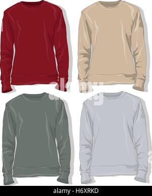 Sweatshirt set vector illustration. Stock Vector