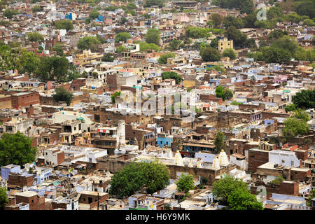 Aerial view of Gwalior city in India Stock Photo