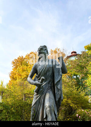 Statue in the Botanical Garden in Cluj Napoca, Transylvania, Romania Stock Photo
