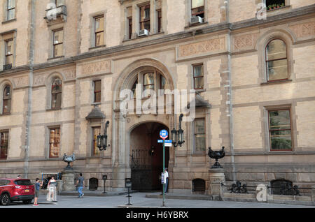 The Dakota Building (West 72nd St elevation), New York, where John Lennon was murdered in 1980.