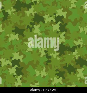 Camouflage Seamless Background. Woodland Style. Stock Vector