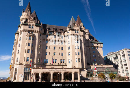 The Fairmont Château Laurier (Château Laurier National Historic Site of Canada) in Ottawa, Ontario, Canada. Stock Photo