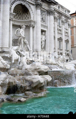 Rome the bernini fountain with Its water jet Stock Photo