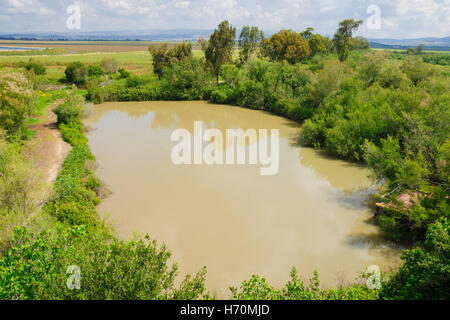 Wetland landscape, in En Afek Nature Reserve, northern Israel Stock Photo