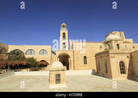 The Greek Orthodox Monastery of St. Theodosius east of Bethlehem, is on the site where the three wise men rested on their way back from visiting baby Jesus Stock Photo