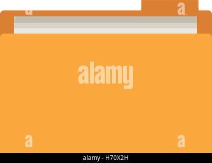 document folder icon over white background. vector illustration Stock Vector
