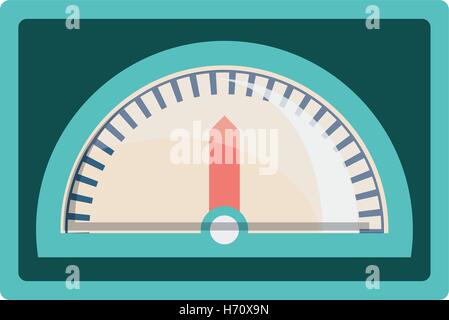 speedometer device icon over white background. vector illustration Stock Vector