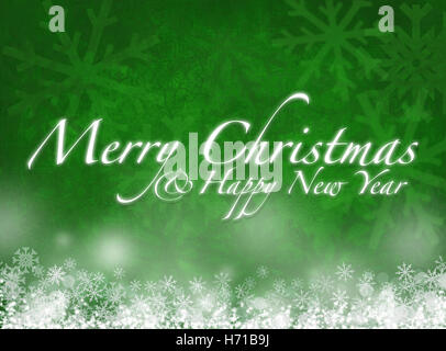 merry christmas and happy new year - greeting card Stock Photo