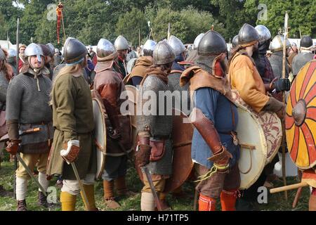 Saxon soldiers waiting Stock Photo