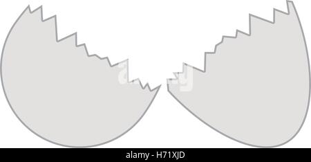 eggshell icon over white background. vector illustration Stock Vector