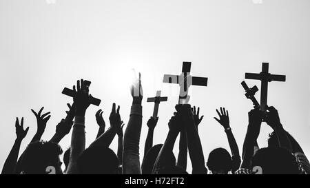 Cross Religion Catholic Christian Community Concept Stock Photo