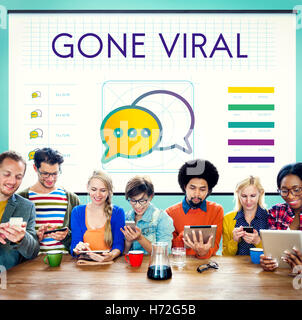 Gone Viral Trends Interact Connection Concept Stock Photo - Alamy