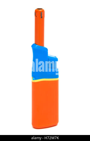 gas lighter orange on a white background Stock Photo