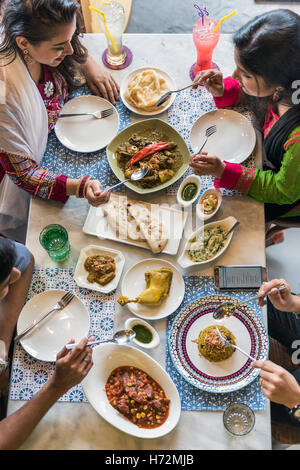 Indian Ethnicity Meal Food Roti Naan Curry Concept Stock Photo