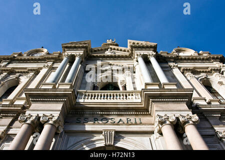 Basilica of the Shrine of Our Lady of the Rosary, Santuario della Madonna del Rosario, modern Pompei, architects Antonio Cua and Stock Photo