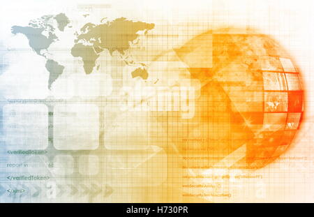 interchange exchanging application program model design project concept plan draft command modern modernity lines illustration Stock Photo