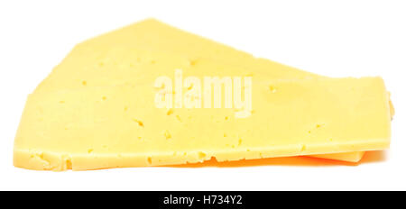 cheese slices isolated on white background Stock Photo